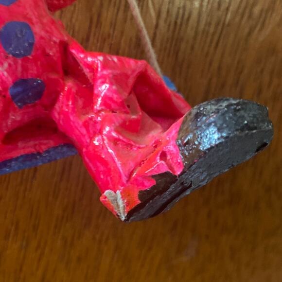 Vintage Paper Mache Swinging Hanging Clown Dolls Circus 3 Mexican Folk Art Fair - Picture 8 of 12